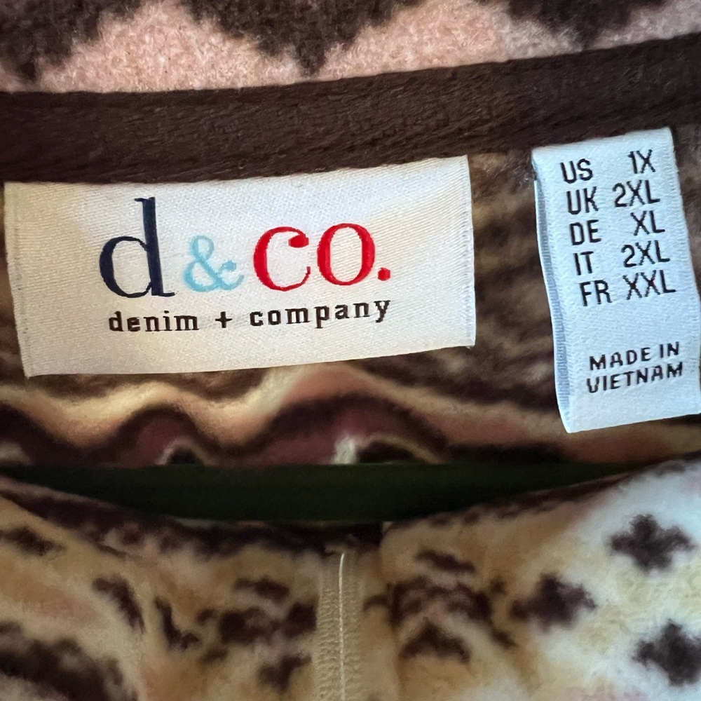 Euc Cozy Geometric Patterned Turtleneck Pullover … - image 4